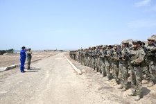 Azerbaijan's Navy holds live-fire tactical exercise with defense minister's tasks (PHOTO)