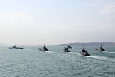 Azerbaijan's Navy holds live-fire tactical exercise with defense minister's tasks (PHOTO)