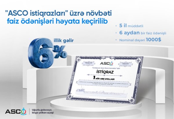 Azerbaijan's ASCO company pays out coupon revenue on its bonds