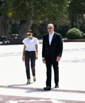 President Ilham Aliyev, First Lady Mehriban Aliyeva visit Ganja (PHOTO)