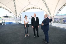 President Ilham Aliyev, First Lady Mehriban Aliyeva attend groundbreaking ceremony for basalt products manufacturing facility in Ganja (PHOTO)