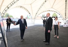 President Ilham Aliyev, First Lady Mehriban Aliyeva attend groundbreaking ceremony for basalt products manufacturing facility in Ganja (PHOTO)