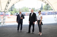 President Ilham Aliyev, First Lady Mehriban Aliyeva attend groundbreaking ceremony for basalt products manufacturing facility in Ganja (PHOTO)