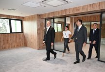 President Ilham Aliyev, First Lady Mehriban Aliyeva inspect construction progress at Ganja city stadium (PHOTO)