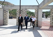 President Ilham Aliyev and First Lady Mehriban Aliyeva inspect construction of Hajikend recreation complex (PHOTO)