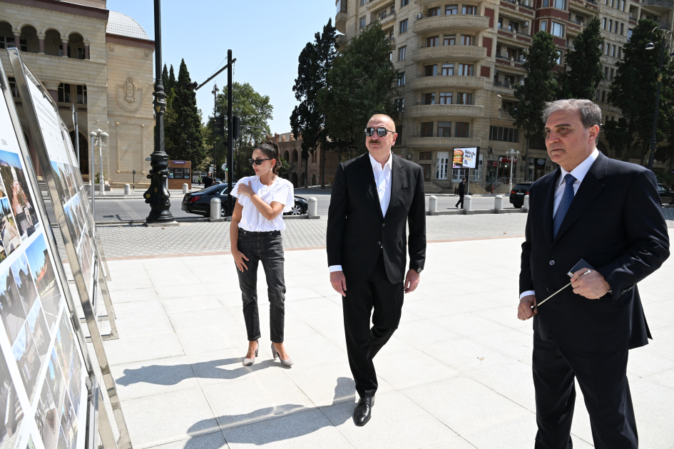 President Ilham Aliyev, First Lady Mehriban Aliyeva visit Ganja (PHOTO)