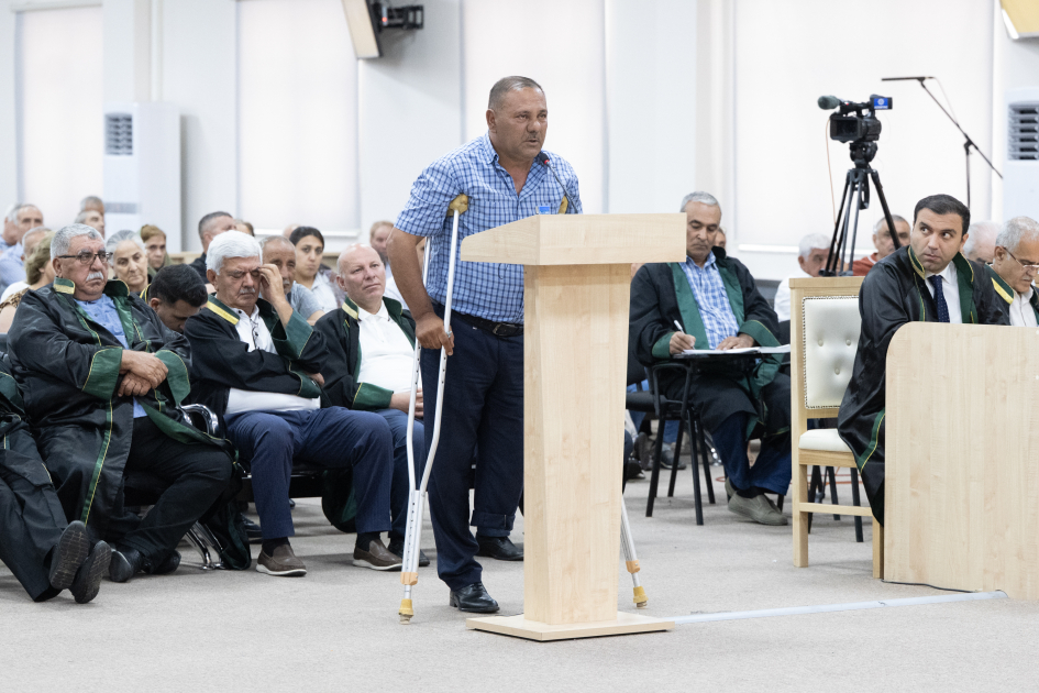 Forcibly displaced persons, including those injured, and whose relatives killed due to Armenian armed forces’ attacks on Khojaly, Lachin, Kalbajar, and Gubadli testify in court (PHOTO)