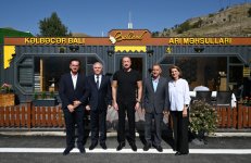 President Ilham Aliyev attends opening of "Balland - Kalbajar honey, bee, and beekeeping products store" (PHOTO/VIDEO)