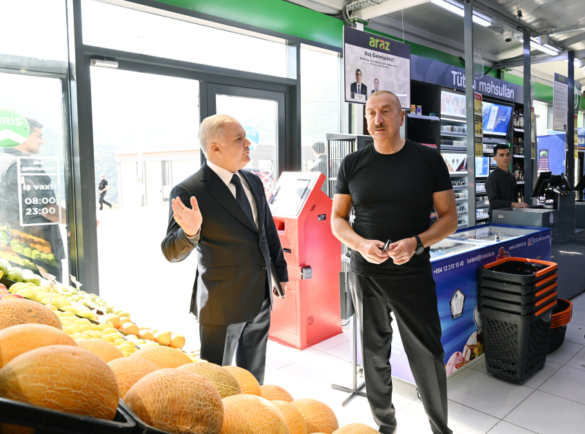 President Ilham Aliyev attends opening of "Balland - Kalbajar honey, bee, and beekeeping products store" (PHOTO/VIDEO)