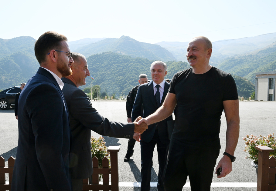 President Ilham Aliyev attends opening of "Balland - Kalbajar honey, bee, and beekeeping products store" (PHOTO/VIDEO)