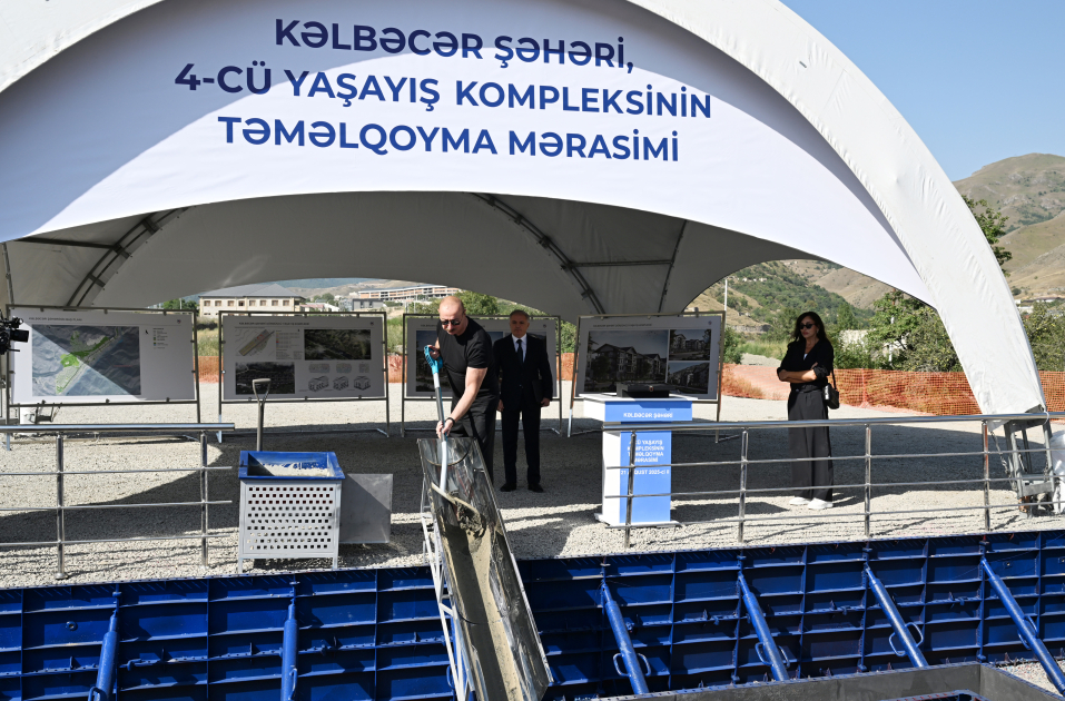 President Ilham Aliyev, First Lady Mehriban Aliyeva attend groundbreaking ceremony for 4th residential complex in Kalbajar (PHOTO/VIDEO)