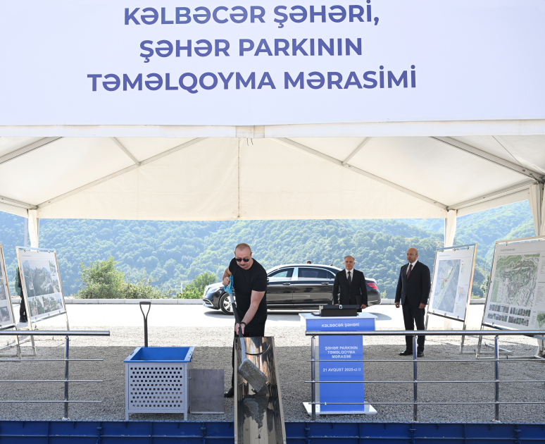 President Ilham Aliyev lays foundation for Kalbajar City Park (PHOTO/VIDEO)