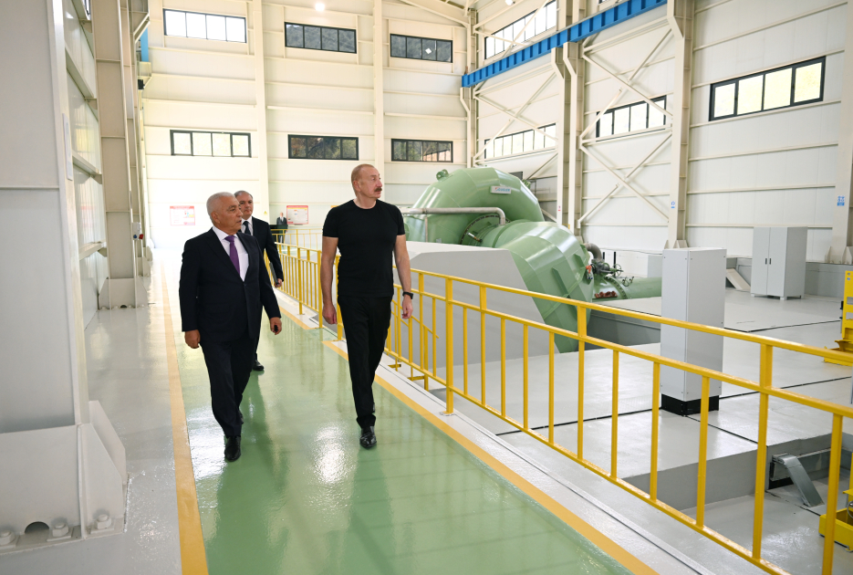 President Ilham Aliyev, First Lady Mehriban Aliyeva attend opening ceremony of small hydroelectric power plants in Kalbajar’s Vang village (PHOTO/VIDEO)