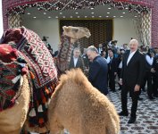 President Ilham Aliyev presented with Akhal-Teke horse (PHOTO/VIDEO)