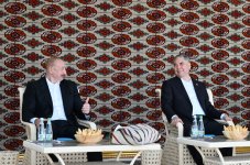 President Ilham Aliyev presented with Akhal-Teke horse (PHOTO/VIDEO)
