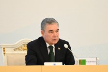 President Ilham Aliyev, Gurbanguly Berdimuhamedov, Shavkat Mirziyoyev make joint press statement in Turkmenbashi (PHOTO)