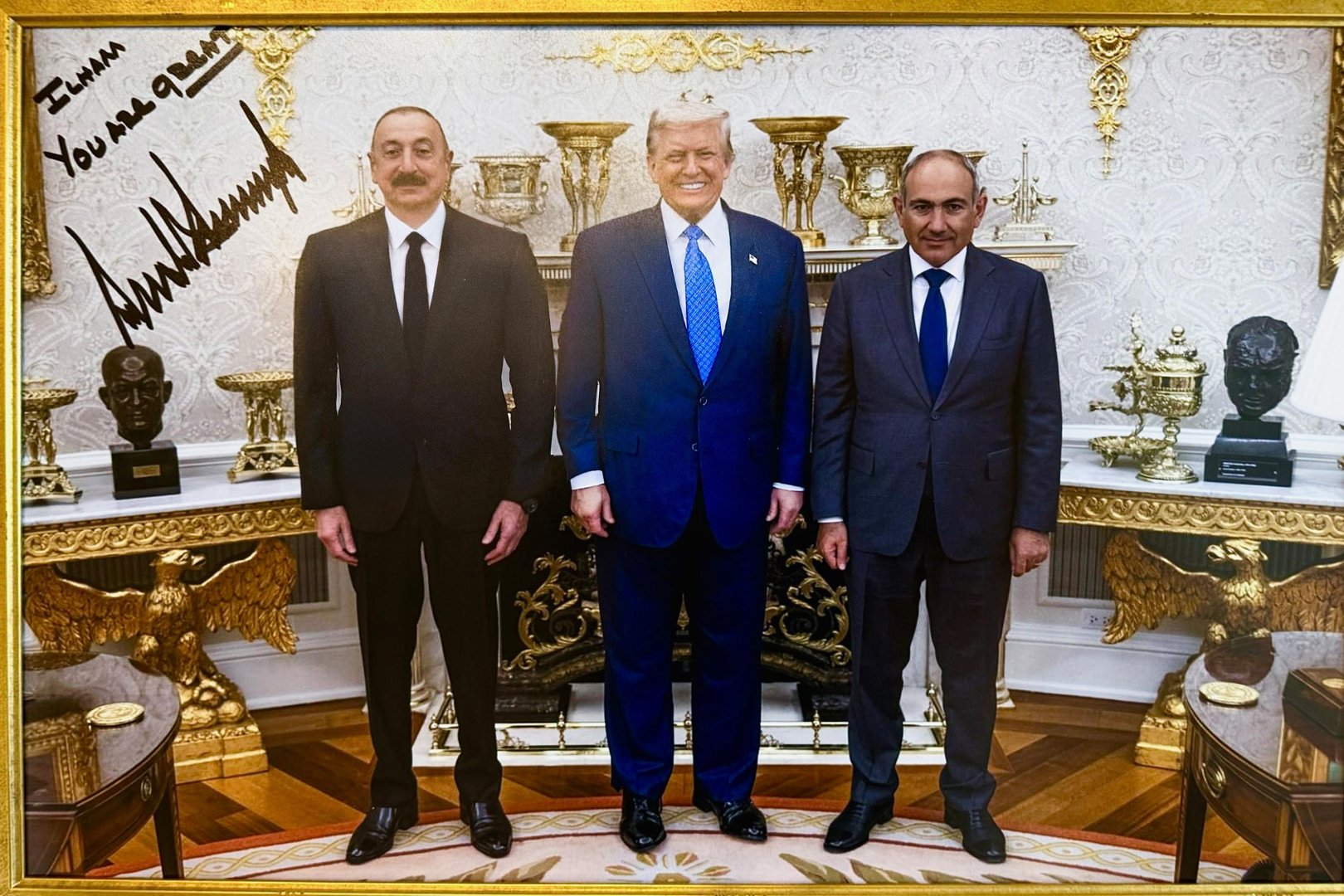 President Ilham Aliyev thanks U.S. President Donald Trump for his gift