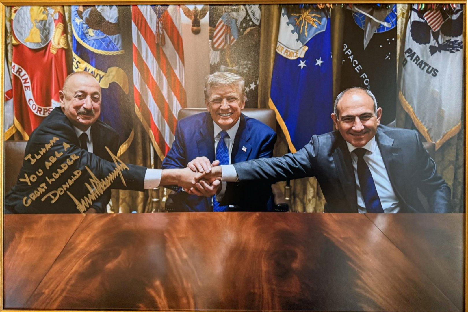 President Ilham Aliyev thanks U.S. President Donald Trump for his gift