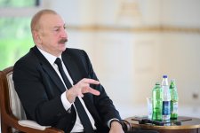 President Ilham Aliyev gave interview to Al Arabiya TV channel (PHOTO)