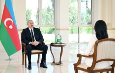 President Ilham Aliyev gave interview to Al Arabiya TV channel (PHOTO)