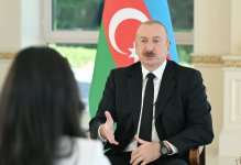 President Ilham Aliyev gave interview to Al Arabiya TV channel (PHOTO)