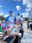 Azerbaijani families of missing persons hold first protest abroad (PHOTO/VIDEO)