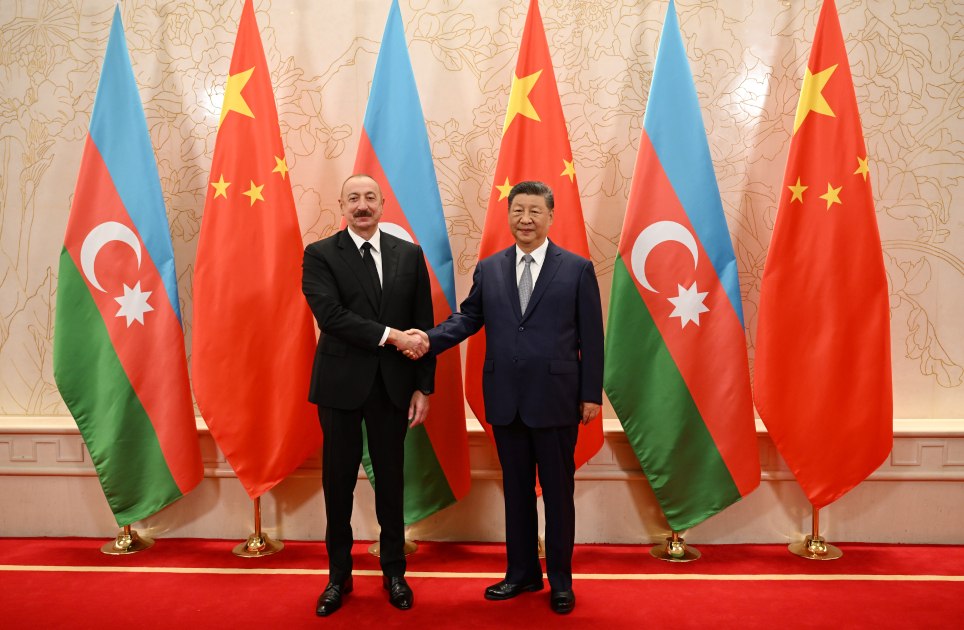 President Ilham Aliyev, President Xi Jinping hold meeting (PHOTO/VIDEO)