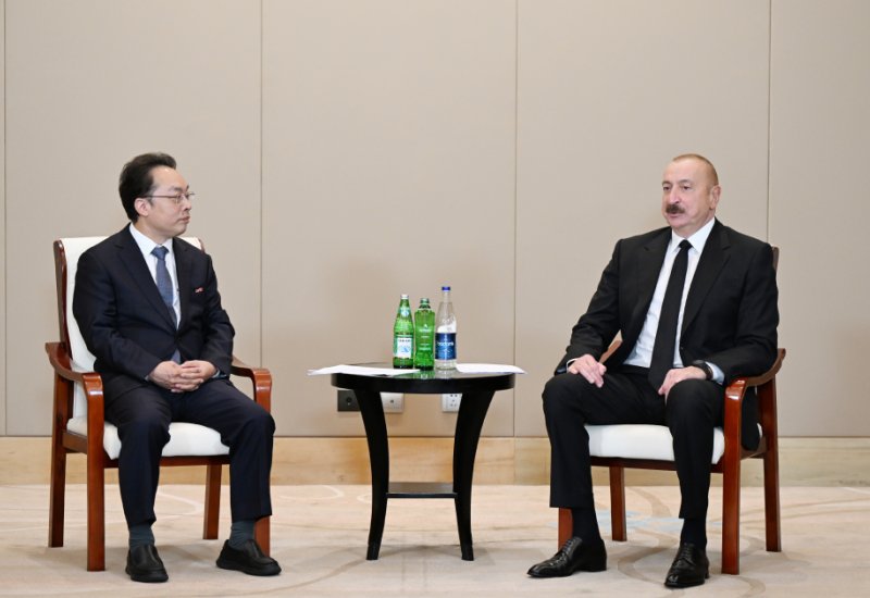 President Ilham Aliyev meets CEO of CETC in Tianjin (PHOTO/VIDEO)