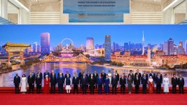 President Ilham Aliyev, First Lady Mehriban Aliyeva attend banquet honoring heads of state and government in Tianjin (PHOTO/VIDEO)