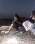 Heydar Aliyev Foundation VP Leyla Aliyeva and Head of Baku Media Center Arzu Aliyeva participate in cleanup campaign in Bilgah (PHOTO)