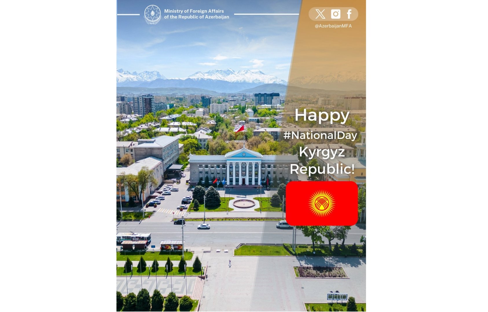 Azerbaijani MFA congratulates Kyrgyzstan on Independence Day
