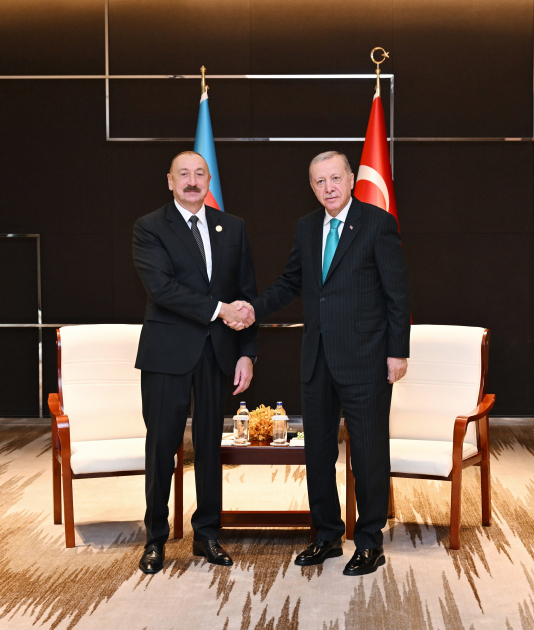 President Ilham Aliyev, President Recep Tayyip Erdogan hold meeting (PHOTO)