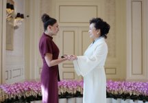 First Lady Mehriban Aliyeva participates in boat trip with spouses of heads of state and government attending meeting in "SCO Plus" format (PHOTO)