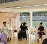First Lady Mehriban Aliyeva participates in boat trip with spouses of heads of state and government attending meeting in "SCO Plus" format (PHOTO)