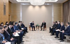 President Ilham Aliyev meets Pakistani PM in Tianjin (PHOTO)