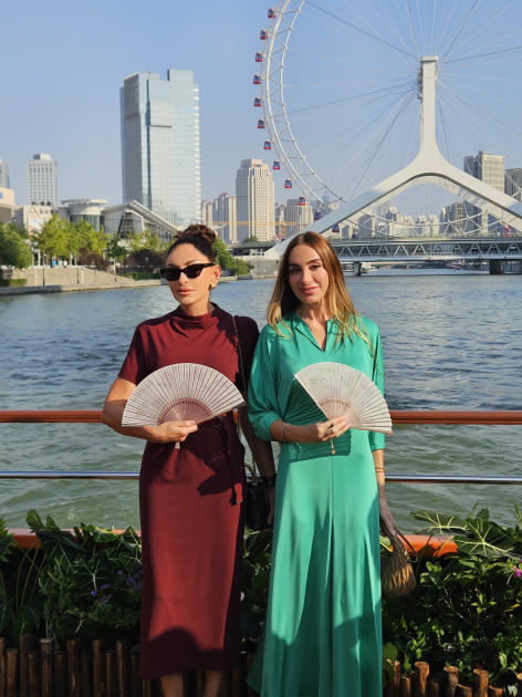 First Lady Mehriban Aliyeva participates in boat trip with spouses of heads of state and government attending meeting in "SCO Plus" format (PHOTO)