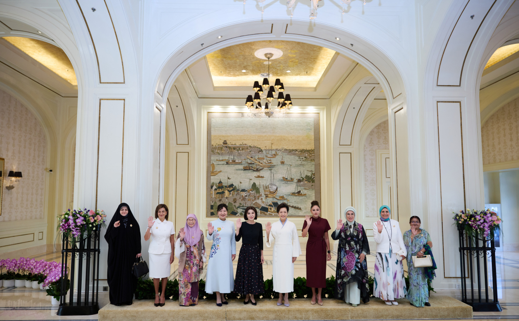 First Lady Mehriban Aliyeva participates in boat trip with spouses of heads of state and government attending meeting in "SCO Plus" format (PHOTO)