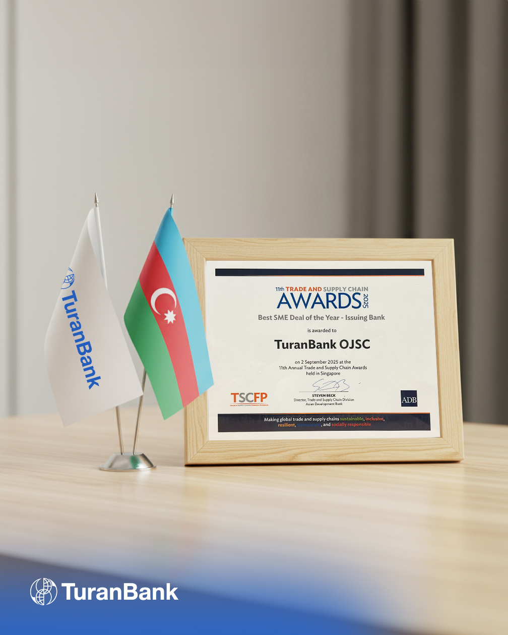 TuranBank wins International Award for “Best SME Deal of the Year” (PHOTO)