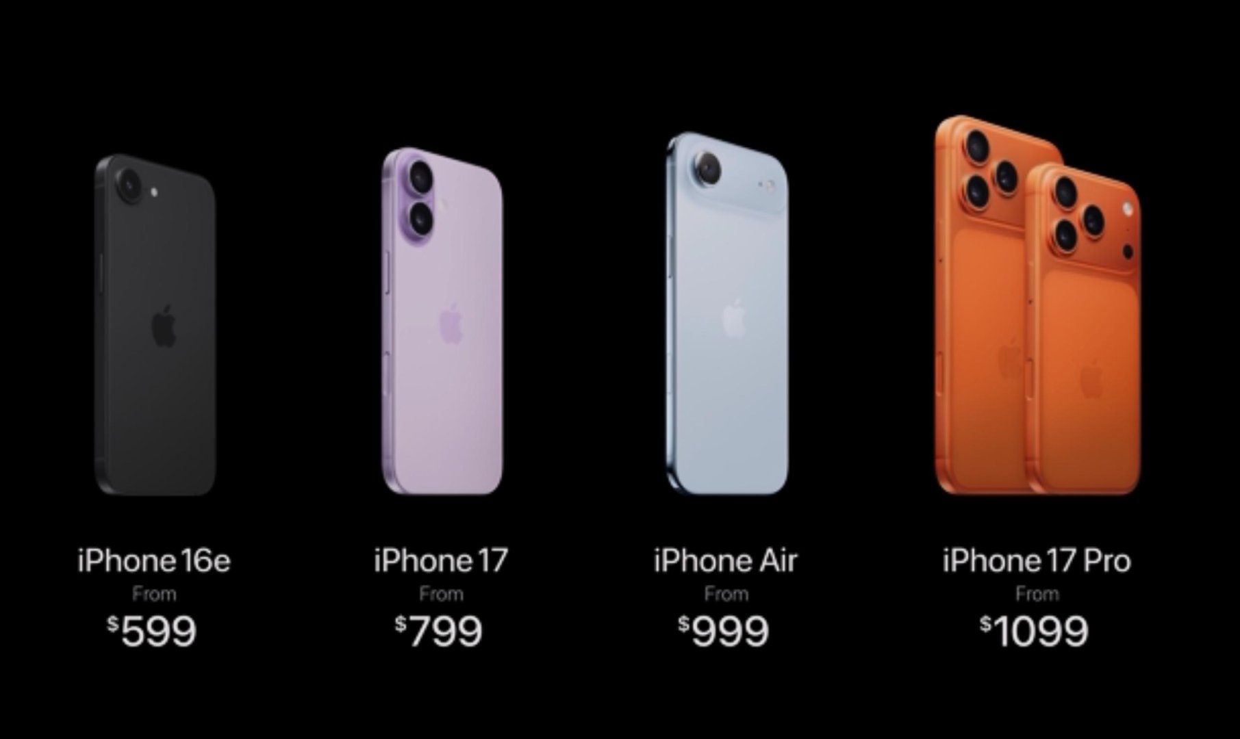 Apple announces prices for iPhone 17 models
