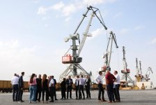 German Chamber of Commerce delegation visits Azerbaijan's Baku port (PHOTO)