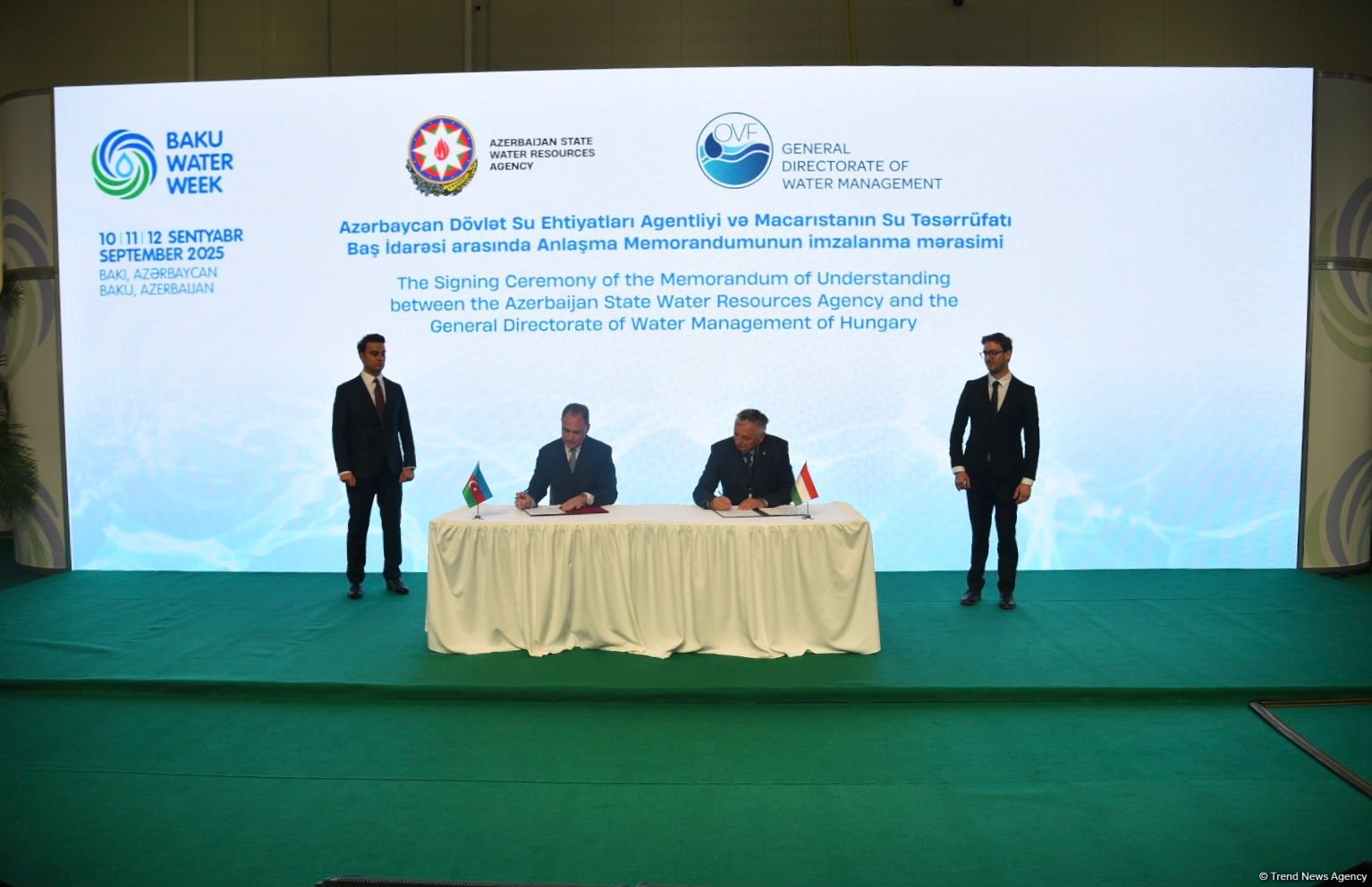 Azerbaijan's ADSEA, Hungary’s General Directorate of Water Management ink MoU (PHOTO)