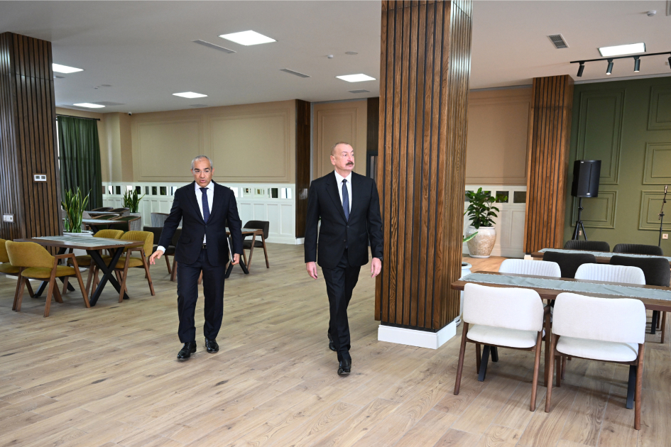 President Ilham Aliyev attends opening of Samad Vurgun Creativity House of the Writers' Union (PHOTO)