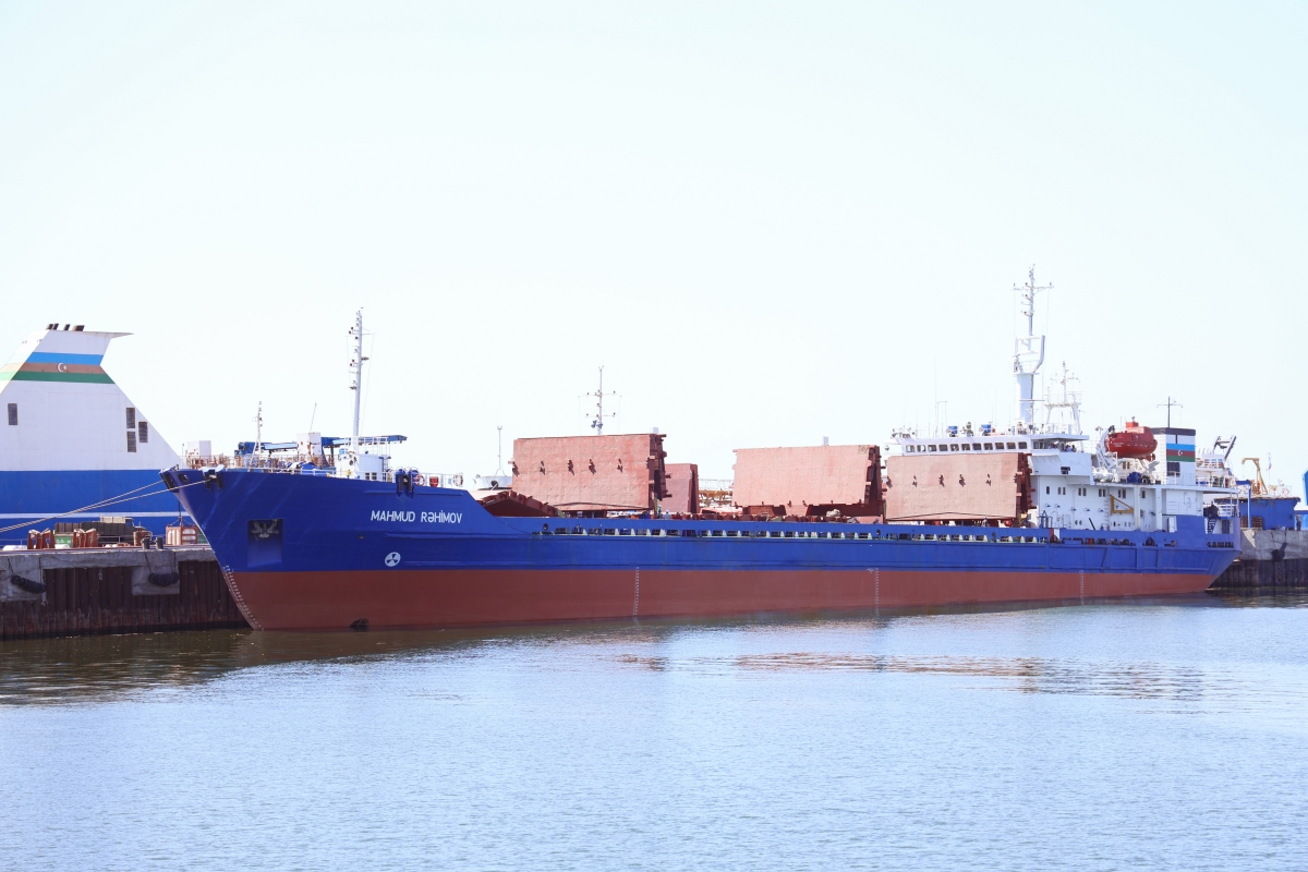 Azerbaijan's repaired Mahmud Rahimov ship makes first voyage to Kazakhstan's Aktau