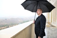 President Ilham Aliyev attends opening of mosque built in Hadrut settlement (PHOTO)