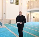 President Ilham Aliyev attends opening of mosque built in Hadrut settlement (PHOTO)