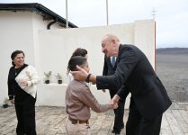 President Ilham Aliyev visites Sos village in Khojavand district (PHOTO)