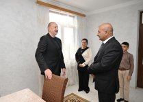President Ilham Aliyev visites Sos village in Khojavand district (PHOTO)