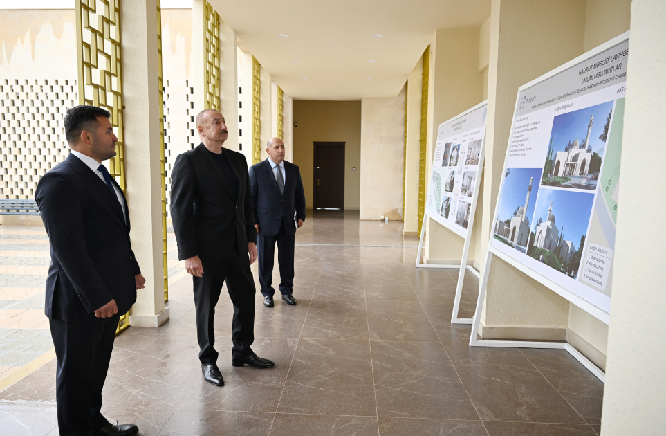 President Ilham Aliyev attends opening of mosque built in Hadrut settlement (PHOTO)