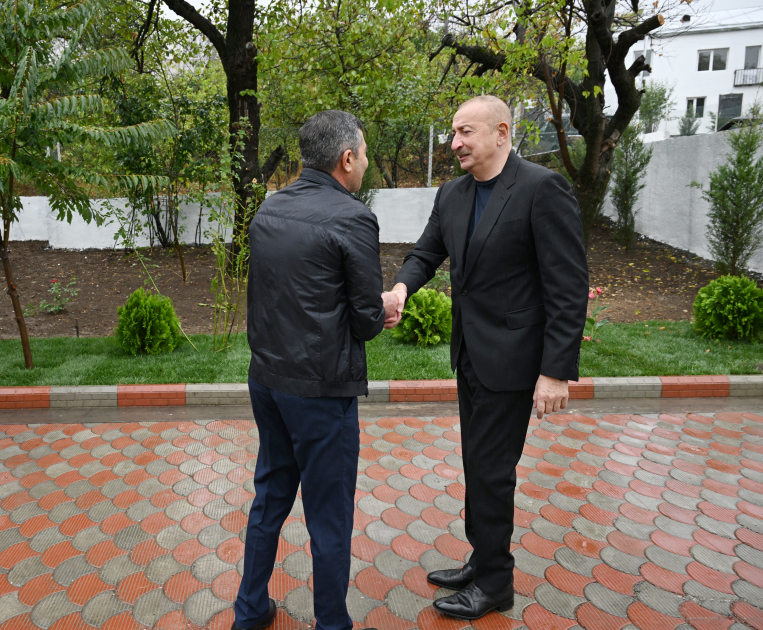 President Ilham Aliyev visits Hadrut settlement in Khojavend district (PHOTO)
