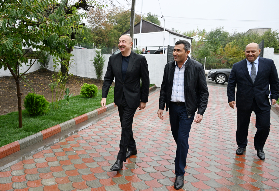 President Ilham Aliyev visits Hadrut settlement in Khojavend district (PHOTO)